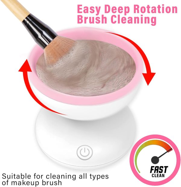makeup-brush-cleaner-machine-electric-makeup-brush-cleanerrandom-color-6_1730534833.jpg Electric Makeup Brush Cleaner Machine | Automatic USB Rechargeable Brush Washer | Gentle Silicone Cleaning - Image 3
