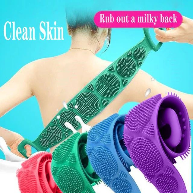 Magic Silicone Brushes Bath Towels | Rubbing Back Mud Peeling Body Massage Shower Extended - Image 5
