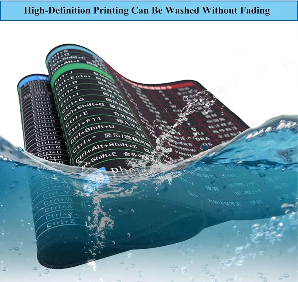 Large Excel Shortcut Keyboard Mouse Pad & Desk Mat 30×59cm | Extended Non-Slip Office Table Mat for Work Study Gaming - Image 6