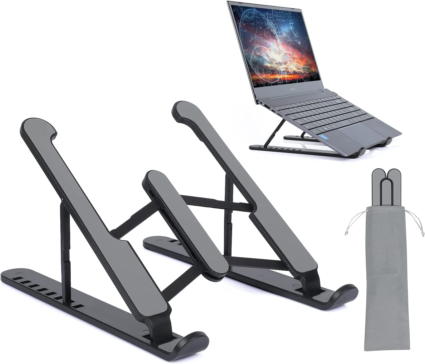 Plastic Foldable & Portable Laptop Stand | Lightweight Adjustable Laptop Holder - Image 6