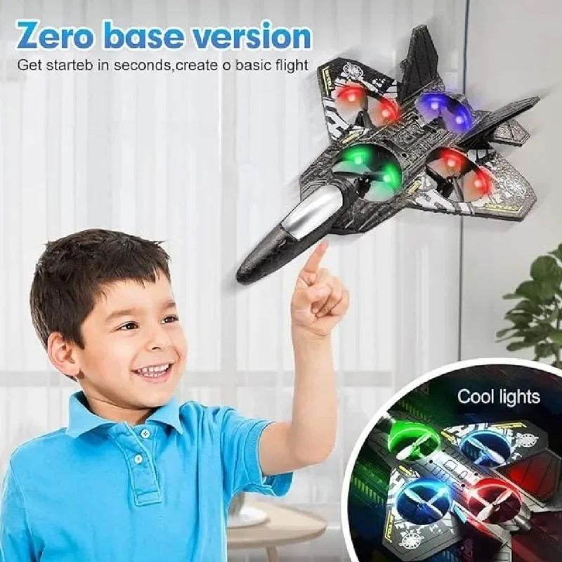 Premium RC Fighter Jet Plane 2.4 | Remote Control Foam Airplane Toy with Lights & 3D Stunt Glider - Image 4