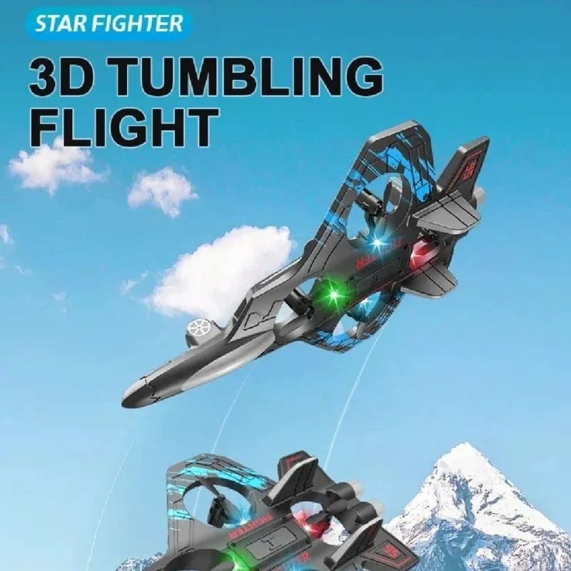 Premium RC Fighter Jet Plane 2.4 | Remote Control Foam Airplane Toy with Lights & 3D Stunt Glider - Image 3
