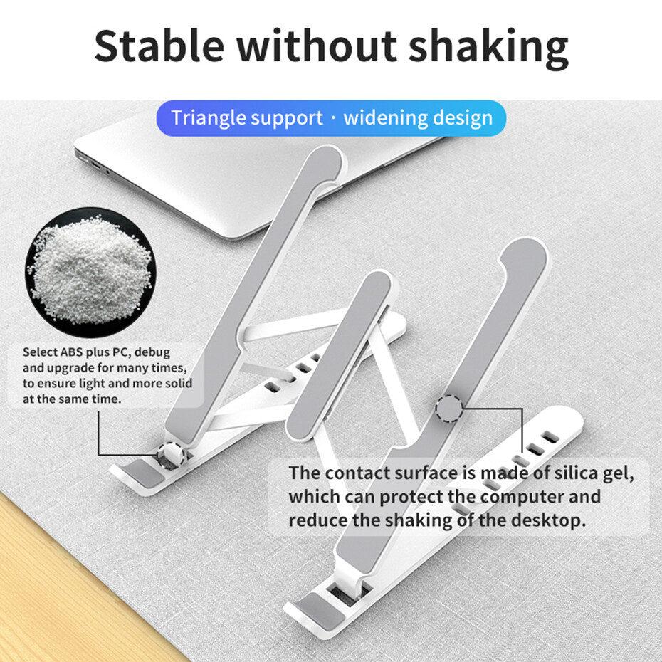 Plastic Foldable & Portable Laptop Stand | Lightweight Adjustable Laptop Holder - Image 4