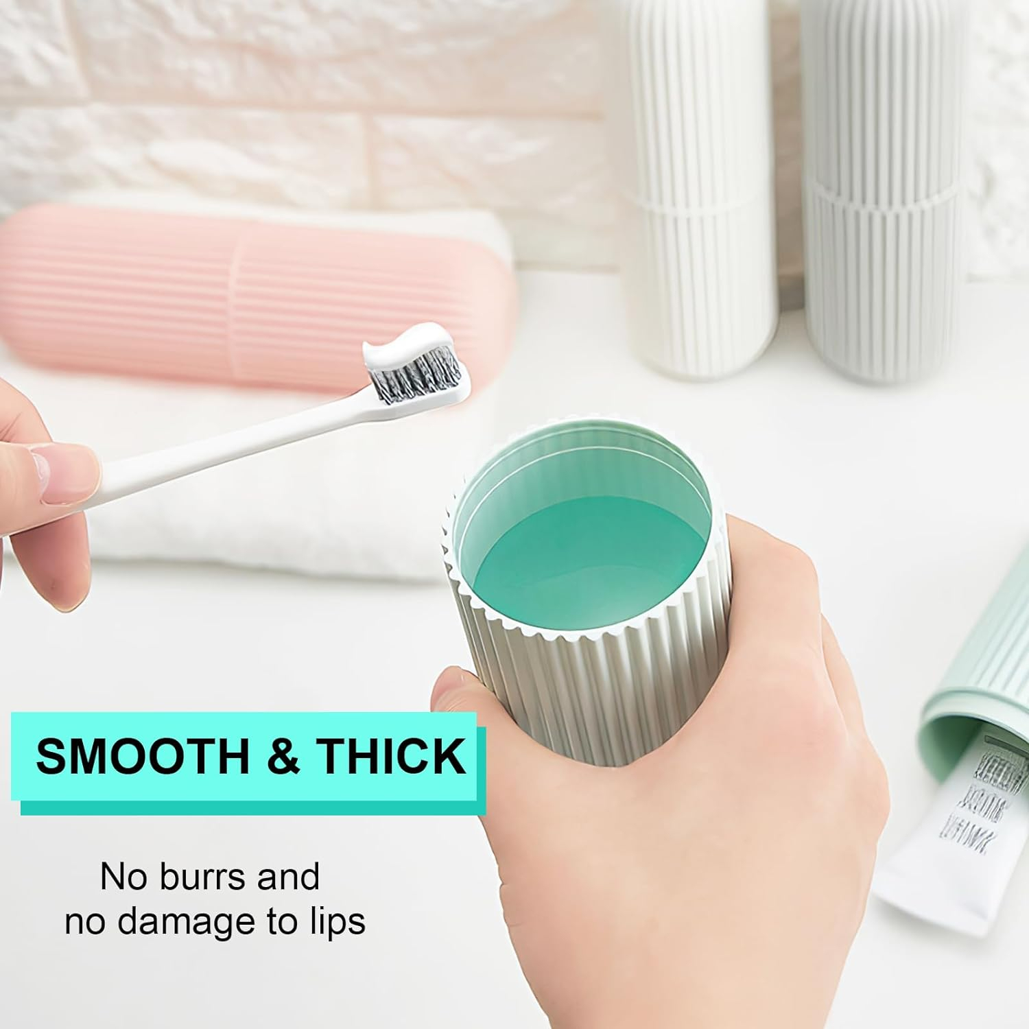 Portable Toothbrush & Toothpaste Holder Case | Travel Storage Box with Cup Function - Image 2