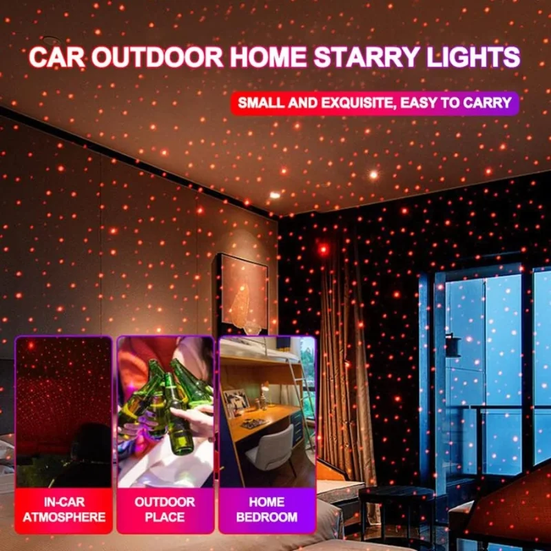 LED Galaxy Star USB Decoration Light | Starry Laser Projector Night Light & Car - Image 5