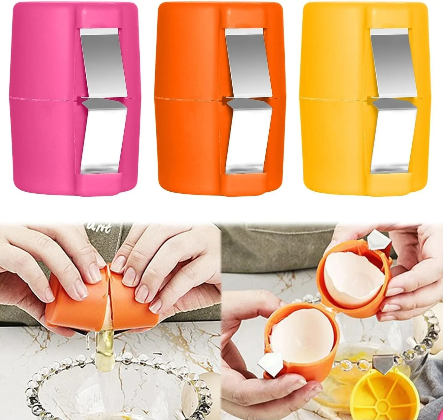 Efficient Egg Opener & Egg Shell Cracker Tool | Stainless Steel Egg Shell Opener Kitchen Gadget for Raw & Boiled Eggs - Image 6