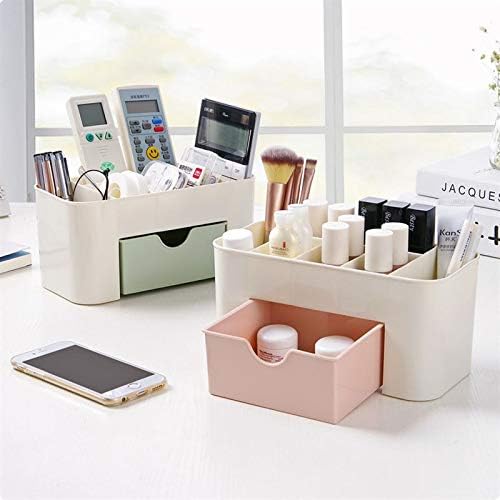 Plastic Makeup Organizer with Drawer | Desktop Cosmetics & Makeup Brush Storage Box - Image 5