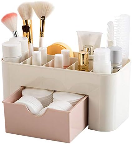 Plastic Makeup Organizer with Drawer | Desktop Cosmetics & Makeup Brush Storage Box - Image 6