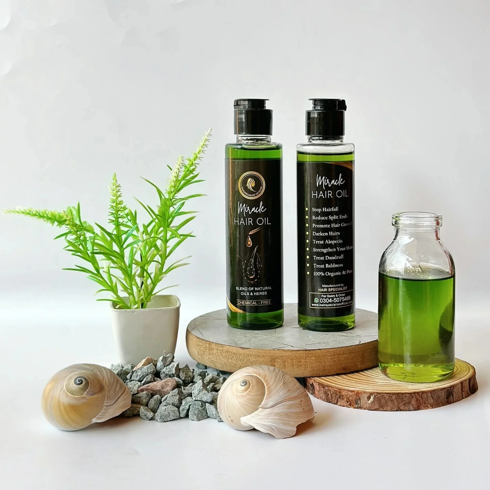 Miracle Herbal Hair Oil 150ml | Hair Growth, Strengthening & Shine Formula - Image 2