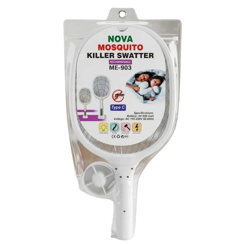 Nova USB Rechargeable Mosquito Racket | ME-903 Model | Electric Insect Killer Swatter | For Indoor & Outdoor Use - Image 8