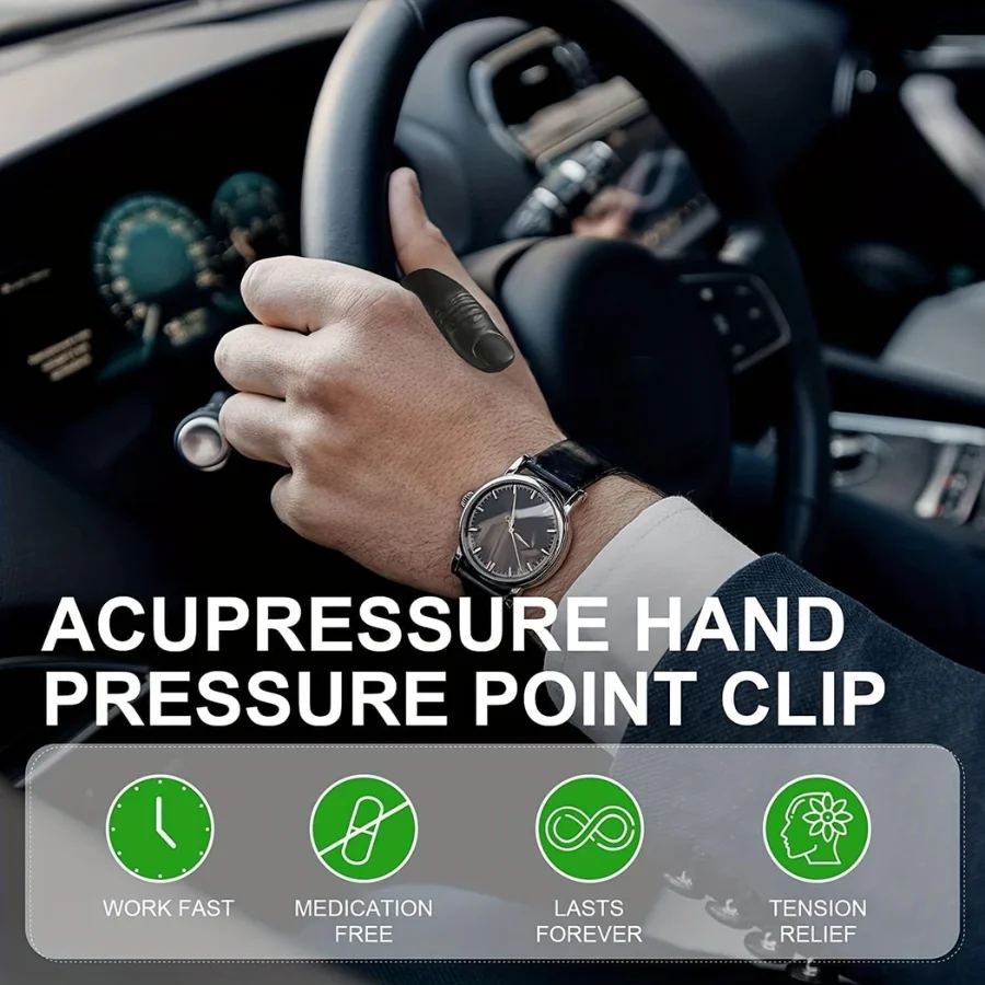 Sugar Control LI4 Acupressure Hand Clip | Stress & Migraine Relief