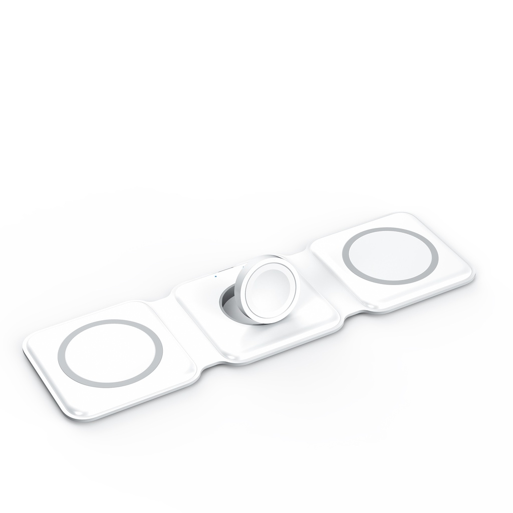 3-in-1 Foldable Magnetic Wireless Charger 15W Charging Station for iPhone Apple Watch and AirPods - Image 2
