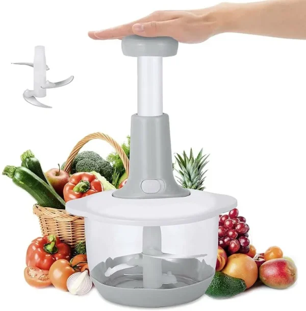 2L Manual Hand Push Chopper & Multifunctional Mixer | Vegetable Chopper, Meat Grinder - Image 3