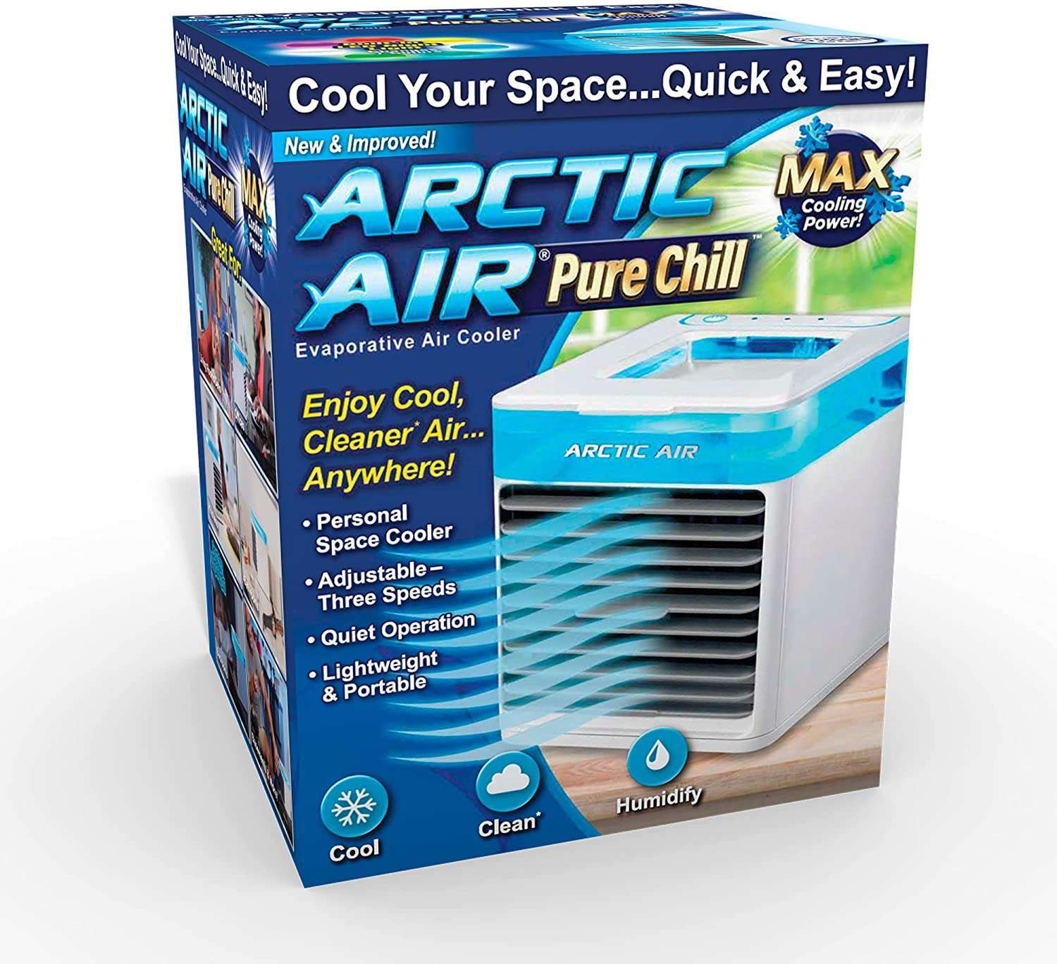 Arctic Air Ultra 3-in-1 Mini USB Portable Air Cooler | Personal Evaporative AC with LED Night Light Office Travel - Image 6