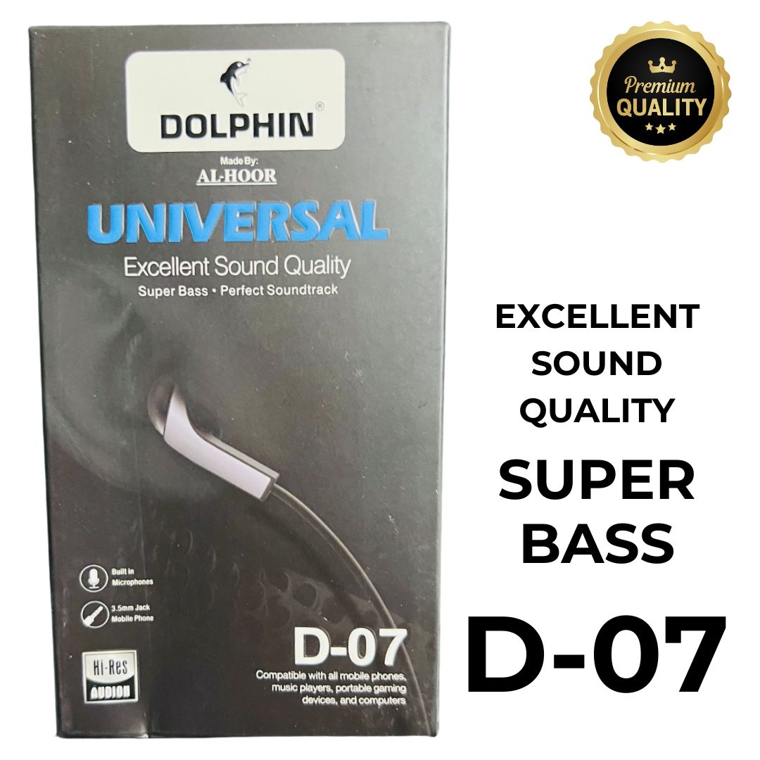 Dolphin D-07 Handsfree | Super Bass Stereo Sound | Audio with Mic & Controls
