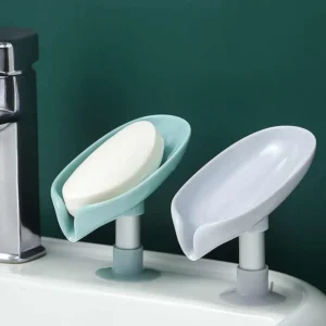 Leaf-Shaped Self-Draining Soap Holder | Stylish Waterfall Design for Bathroom & Kitchen