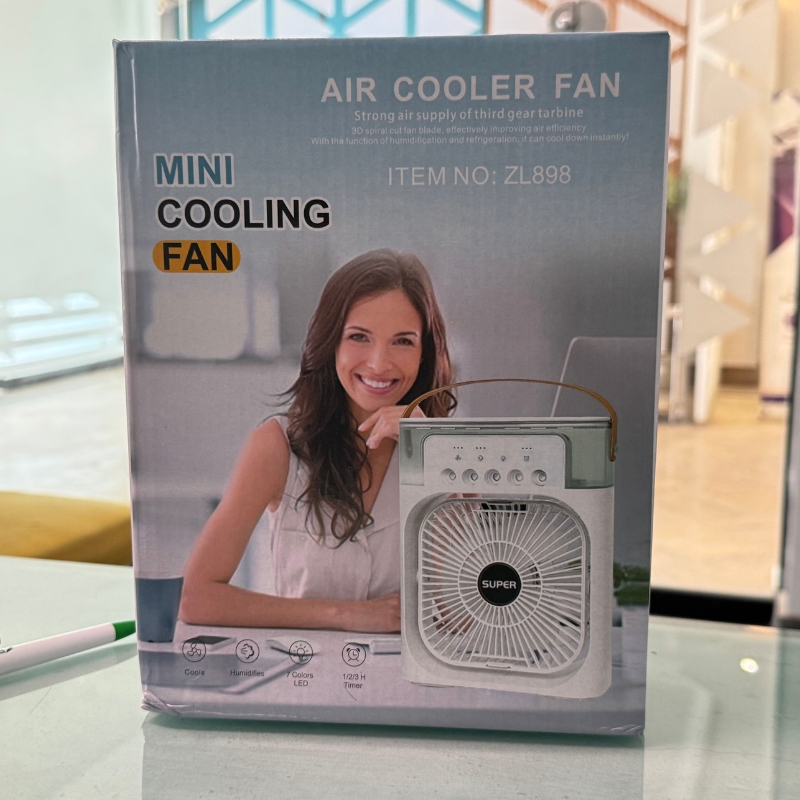 10-Inch Large Portable Air Conditioner Fan | USB Electric Fan with LED Night Light, Mist & Humidifier Function - Image 8