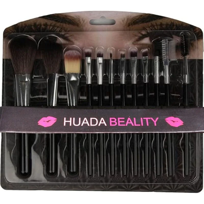 Huada Beauty Makeup Brush Set – 12-Piece Professional Makeup Tool Kit | Soft Synthetic Bristles