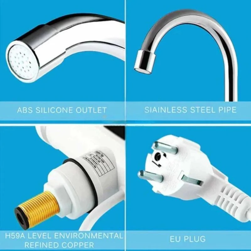 Premium Electric Instant Heating Faucet | Digital Temperature Display | Metal handle | Kitchen & Bathroom Hot Water Tap - Image 6