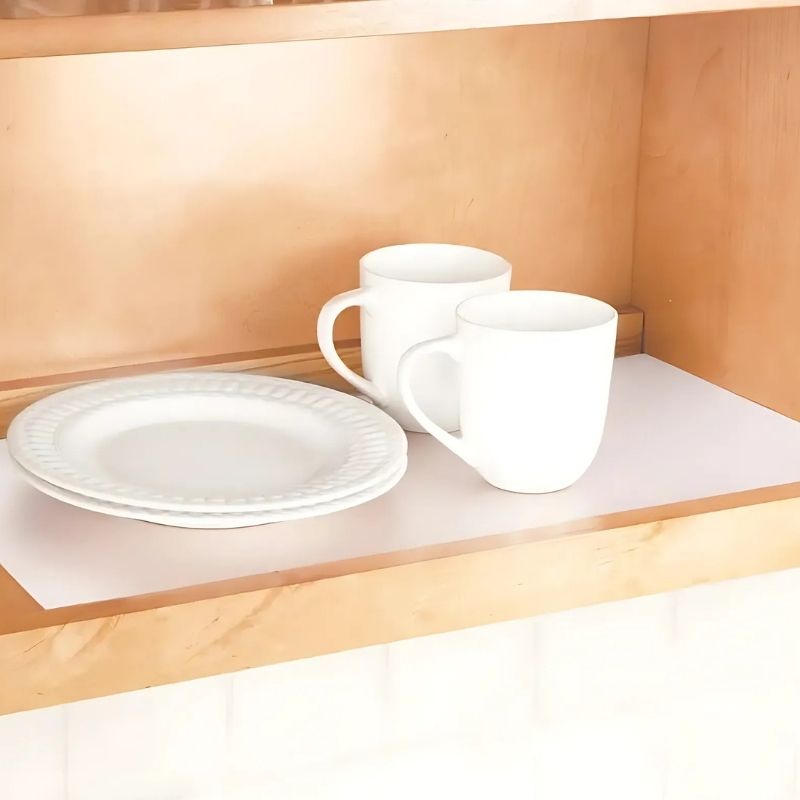 Anti-Slip Fridge & Shelf Mat | Waterproof Washable Liner Drawers Cabinets | White - Image 2