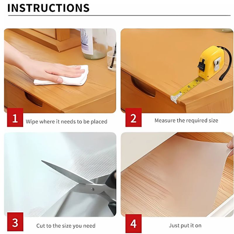 Anti-Slip Fridge & Shelf Mat | Waterproof Washable Liner Drawers Cabinets | White - Image 3