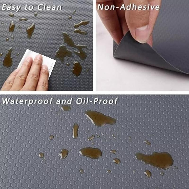 Anti-Slip Fridge & Shelf Mat | Waterproof Washable Liner Drawers Cabinets | Dark Grey - Image 2
