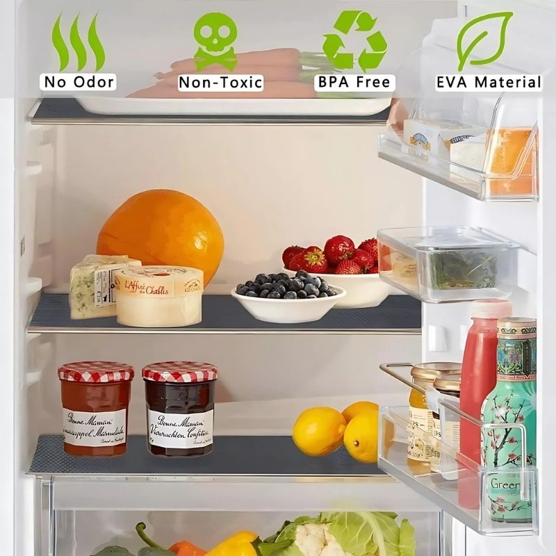 Anti-Slip Fridge & Shelf Mat | Waterproof Washable Liner Drawers Cabinets | Dark Grey - Image 6