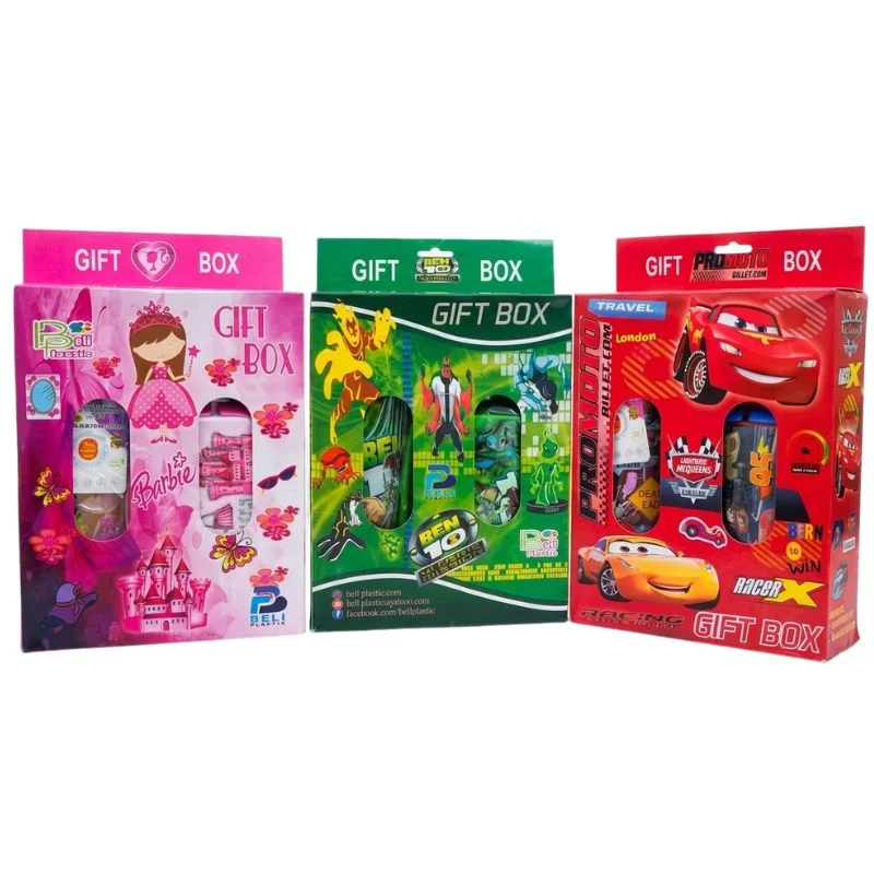 2-in-1 Kids Lunch Box & Water Bottle Set | School Combo Gift Pack with Bottle & Lunch Box | Multiple Cartoon Characters - Image 2