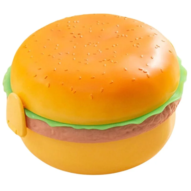 Hamburger Shaped Kids Lunch Box | Portable Multi-Layer Food Container for School & Travel - Image 5