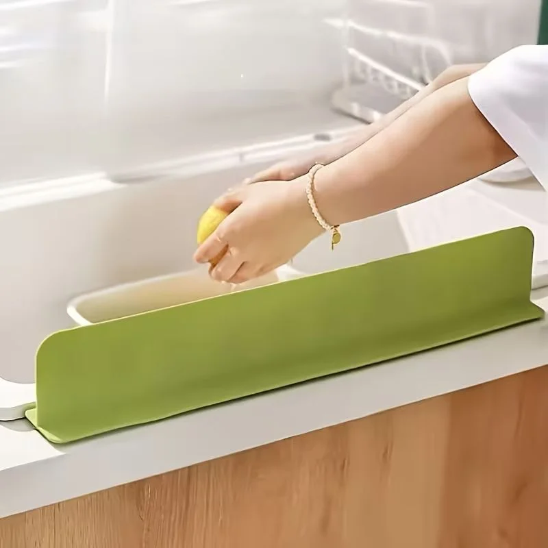 Large Size Silicone Sink Splash Guard Set | Non-Slip Water Barrier with Strong Suction Cups & Bathroom Use - Image 4