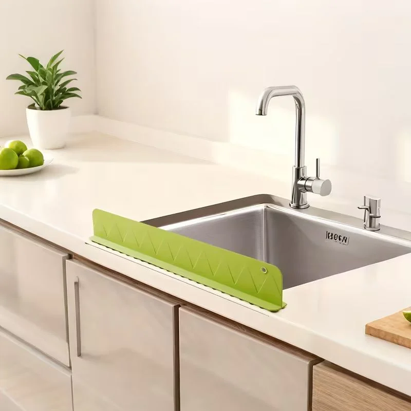 Large Size Silicone Sink Splash Guard Set | Non-Slip Water Barrier with Strong Suction Cups & Bathroom Use - Image 5