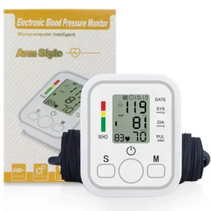 Digital Blood Pressure Monitor | Upper Arm Automatic BP Machine with Large LCD Display, Memory Storage & Voice Function Monitoring