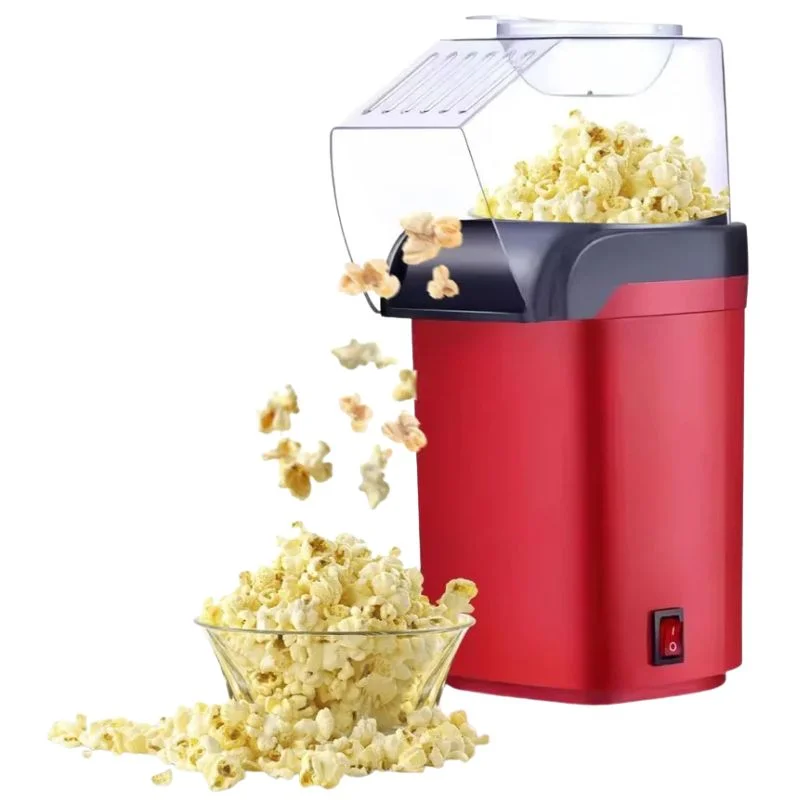 Oil Free Mini Popcorn Maker | Hot Air Popcorn Machine | Electric Popcorn Popper & Kids | 1200W