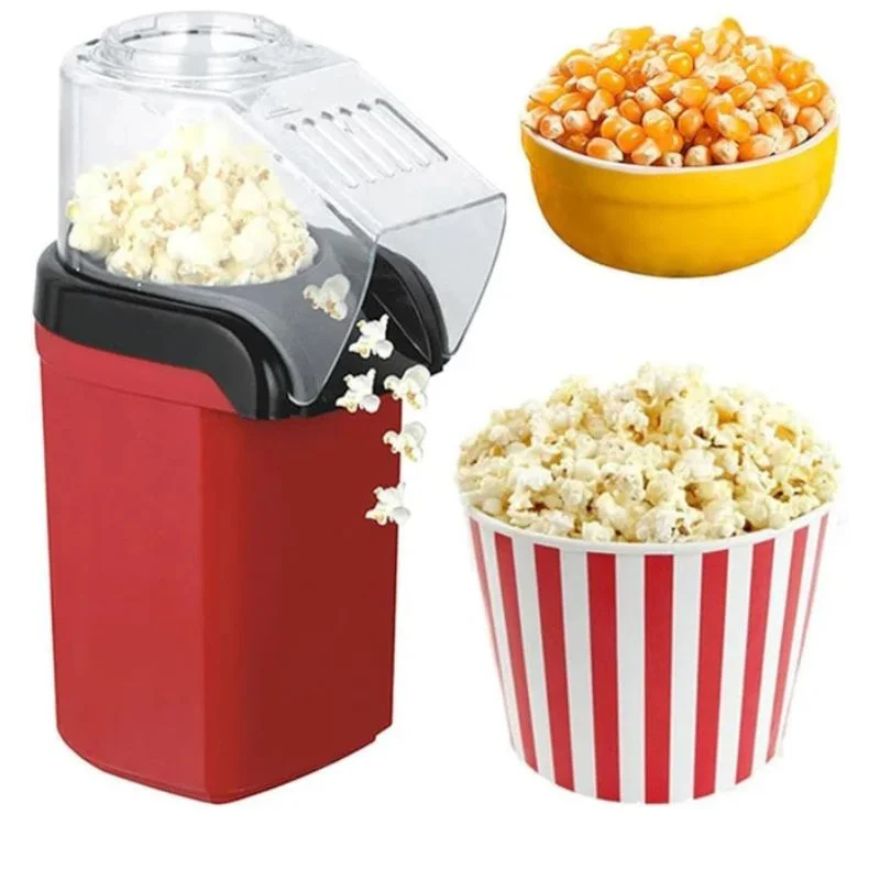 Oil Free Mini Popcorn Maker | Hot Air Popcorn Machine | Electric Popcorn Popper & Kids | 1200W - Image 3