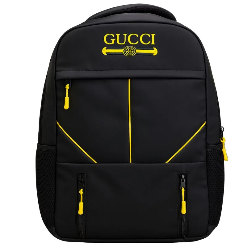 Travel Backpack | Business Daypack with Laptop Compartment | Black & Yellow