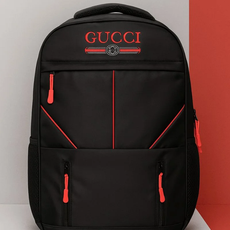 Travel Backpack | Business Daypack with Laptop Compartment | Black & Red