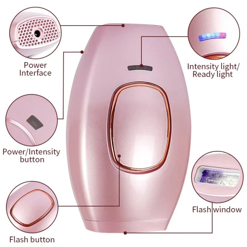 IPL Laser Hair Removal Device | Permanent Hair Reduction Epilator | 500K Flashes