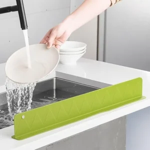 Large Size Silicone Sink Splash Guard Set | Non-Slip Water Barrier with Strong Suction Cups & Bathroom Use