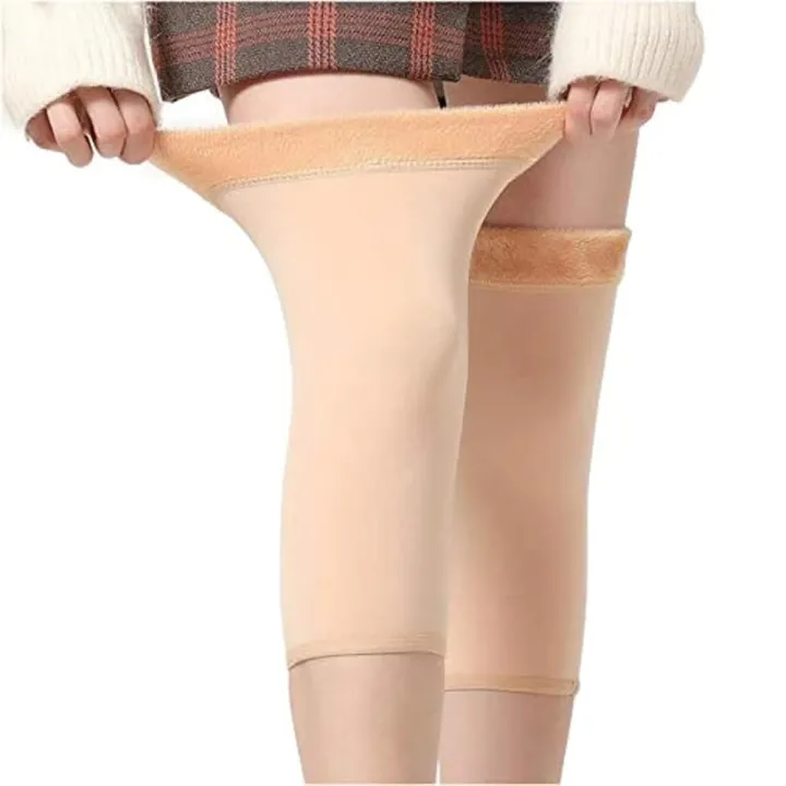 Unisex Wool Knee Warmers Pair | Warm Elastic Fit, Plain design | Winter Wear for Men & Women - Image 7