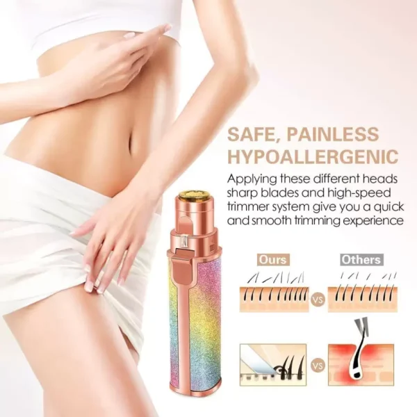 Flawless 2-in-1 Eyebrow Trimmer | Rechargeable Hair Remover - Image 4
