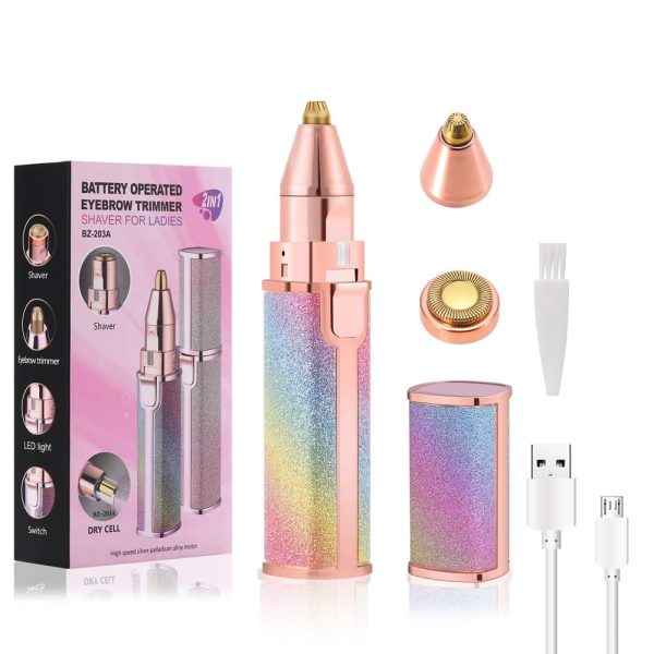 Flawless 2-in-1 Eyebrow Trimmer | Rechargeable Hair Remover - Image 2